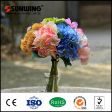 plastic artificial silk rose flowers for wedding decoration